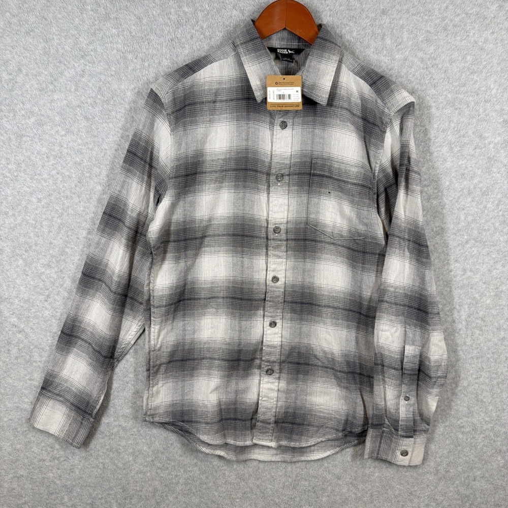 NWT Eddie Bauer Shirt Field Flannel Flex Shirt Mens Size Small Utility Shadow